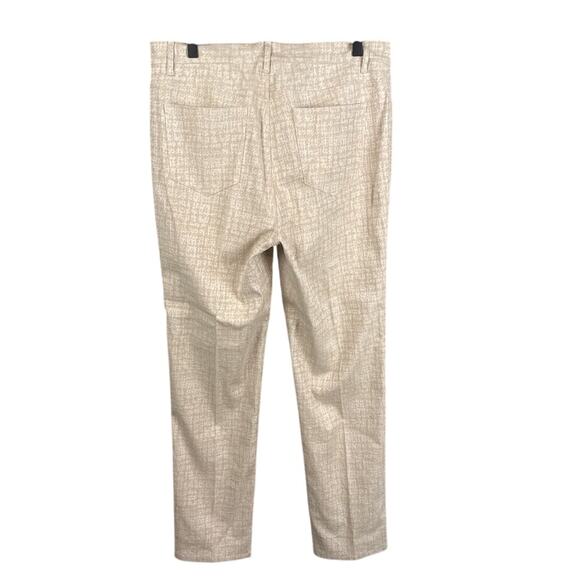 Lafayette 148 Medallion Pants Linen Blend Cream Sz 12 NWT Quiet Luxury Normcore - Picture 2 of 10
